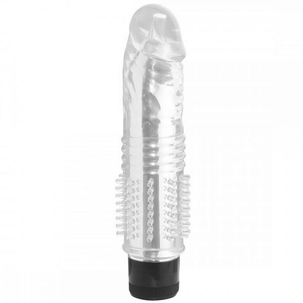 VIBRADOR PERSONAL COM CAPA FORMATO PÊNIS TRANSPARENTE FHTOYS - Image 2