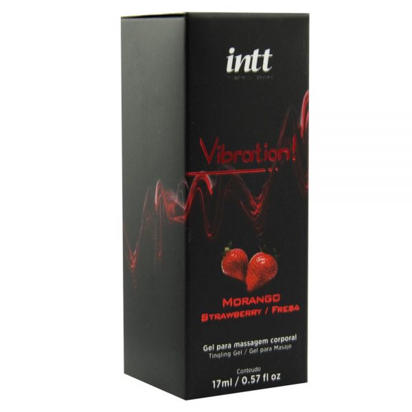 VIBRATION GEL EXCITANTE BEIJÁVEL MORANGO 17ML INTT - Image 2