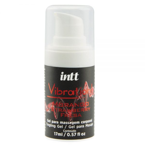 VIBRATION GEL EXCITANTE BEIJÁVEL MORANGO 17ML INTT - Image 3