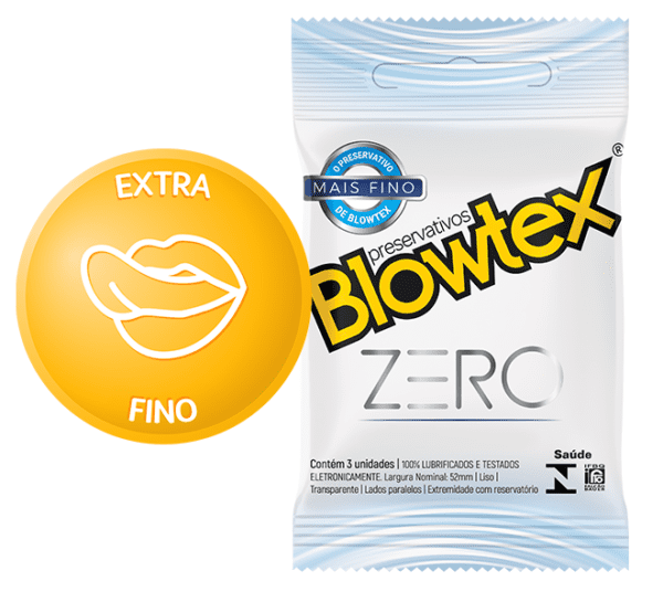 PRESERVATIVO ZERO O MAIS FINO 03 UNIDADES BLOWTEX