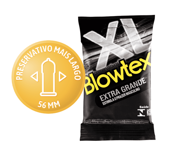 PRESERVATIVO EXTRA GRANDE 03 UNIDADES BLOWTEX