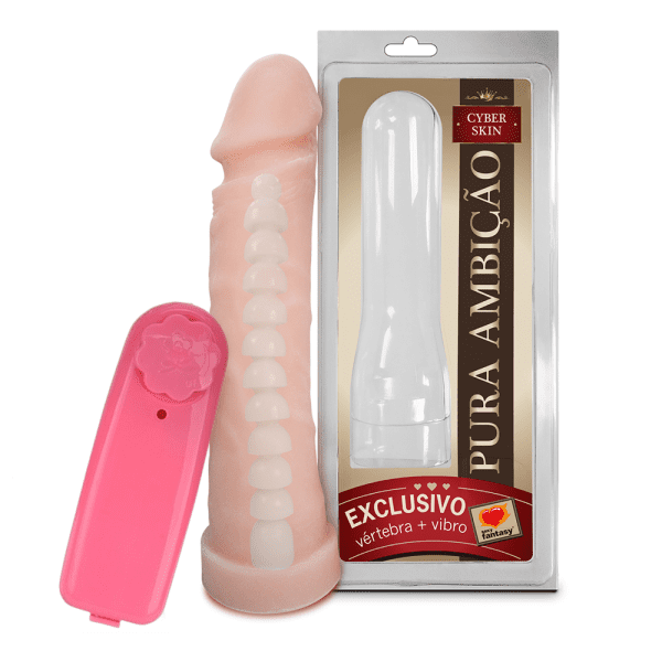 PRÓTESE EM CYBER SKIN COM VÉRTEBRA E VIBRO 18 X 4,5 CM SEXY FANTASY