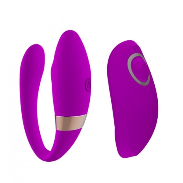 VIBRADOR CASAL 10 MODOS DE VIBRAÇÃO RECARREGÁVEL CONTROLE REMOTO ROXO YOU VIBE