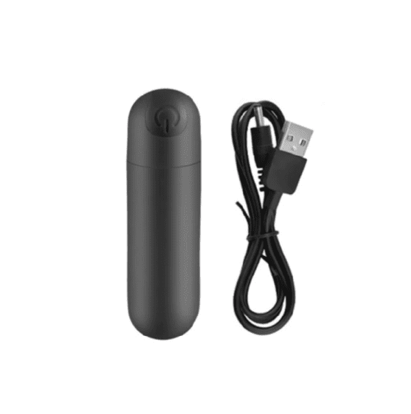 VIBRADOR POWER BULLET 7,2 X 1,8 CM RECARREGÁVEL AVELUDADO PRETO YOUVIBE - Image 2