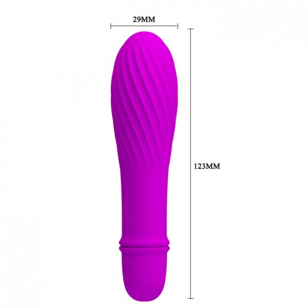 MINI VIBRADOR COM RELEVO EM ESPIRAL 10 VIBRAÇÕES ROXO JONATHAN PRETTYLOVE - Image 2