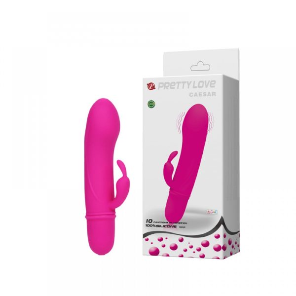 MINI VIBRADOR PONTO G 10 VIBRAÇÕES ROSA CAESAR PRETTYLOVE