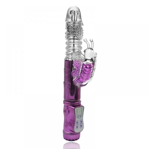 VIBRADOR ROTATIVO SOBE E DESCE RECARREGÁVEL 36 VIBRAÇÕES ROXO FHTOYS - Image 2