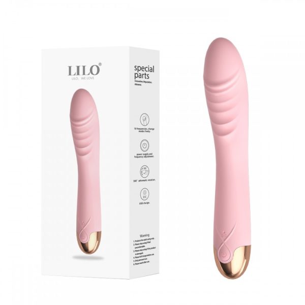 VIBRADOR PERSONAL COM 10 MODOS DE VIBRAÇÃO E ROTAÇÃO ROSA LILO