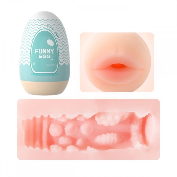 MASTURBADOR EGG FUNNY EM CYBERSKIN BOCA BLUE LILO