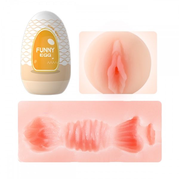 MASTURBADOR EGG FUNNY EM CYBERSKIN VAGINA YELLOW LILO