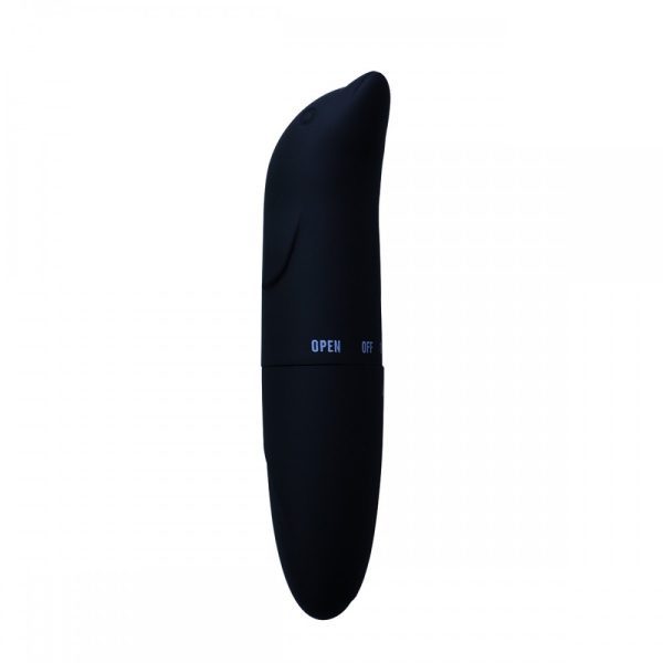 VIBRADOR GOLFINHO TOQUE AVELUDADO PRETO FHTOYS