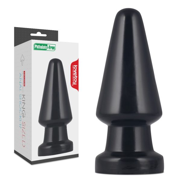 PLUG EM SILICONE 19 X 7,5 CM KING PRETO LOVETOY