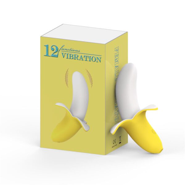 VIBRADOR PONTO G EM FORMATO DE BANANA COM 12 MODOS DE VIBRAÇÃO