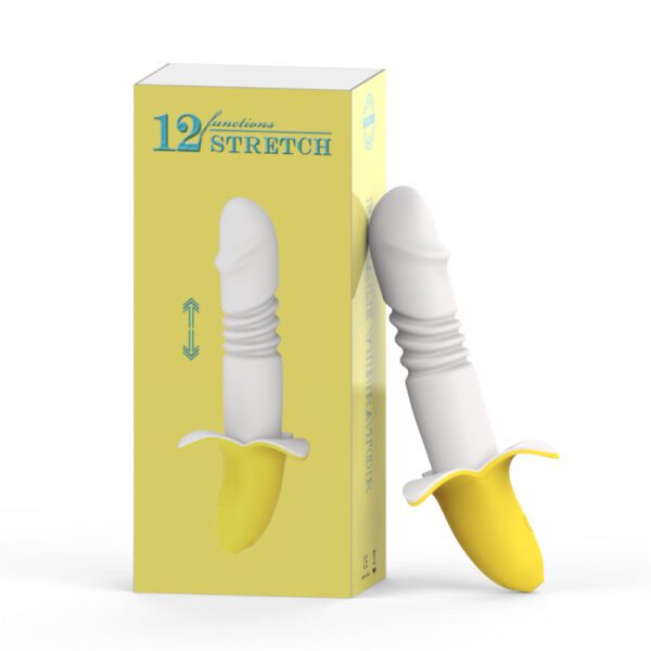 VIBRADOR PONTO G EM FORMATO DE BANANA COM 12 MODOS DE SOBE E DESCE