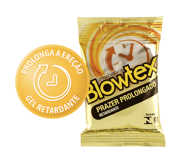 PRESERVATIVO PRAZER PROLONGADO RETARDANTE 03 UNIDADES BLOWTEX