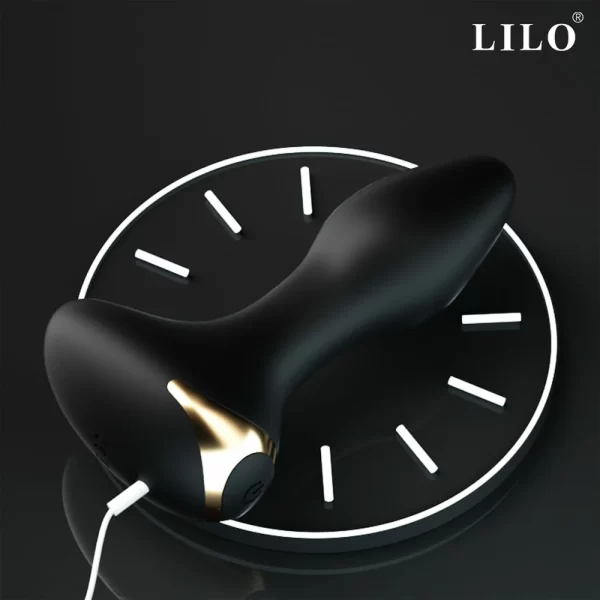 PLUG ANAL CONICO EM SILICONE CONTROLE POR CELULAR PRETO LILO - Image 2