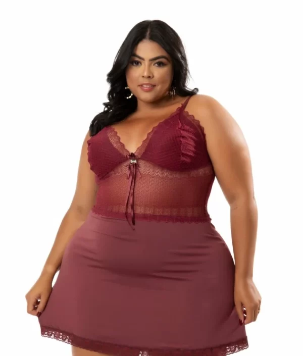 CAMISOLA PLUS SIZE EM MICROFIBRA SENSUALE TAM 50